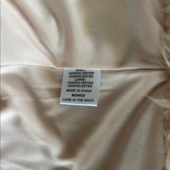 Love Tree Faux Fur Jacket in Cream - Picture 4 of 6